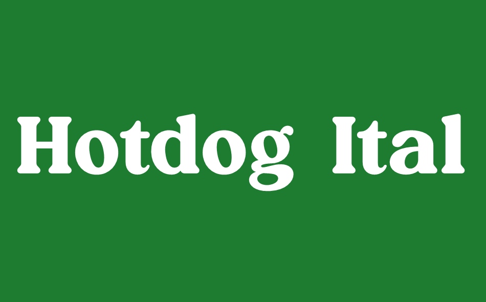Hotdog Italian font big