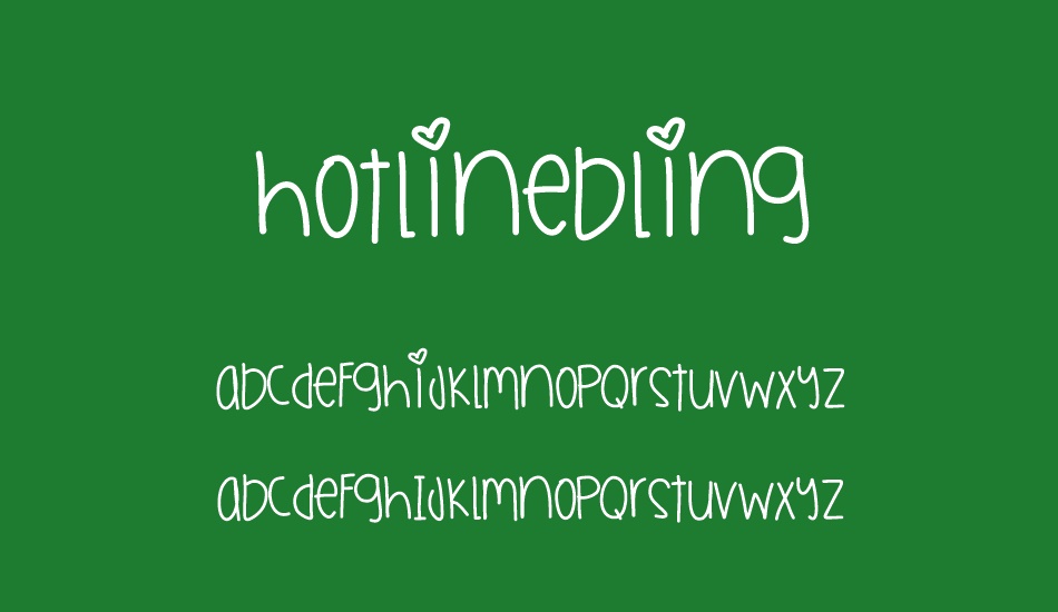 HotlineBling font