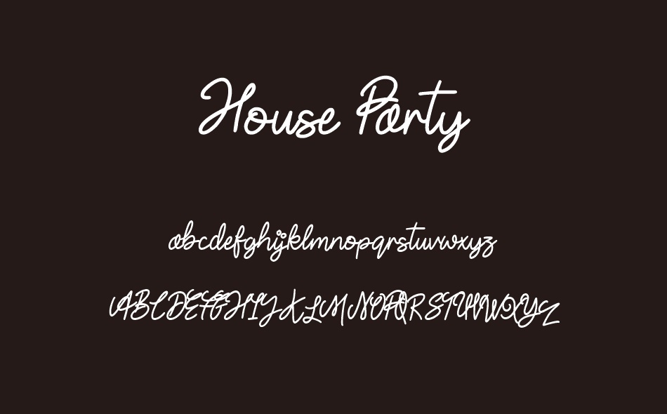 House Party font