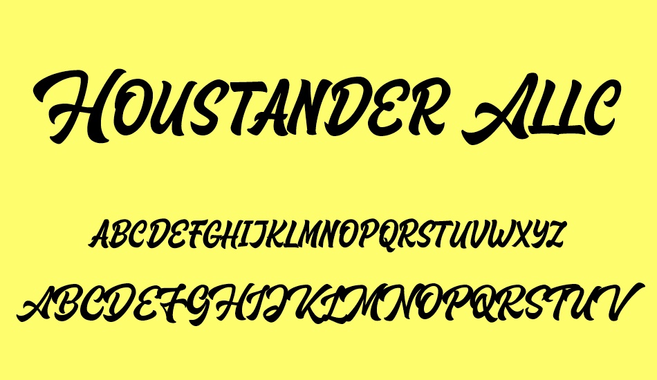 Houstander Allcaps Demo font