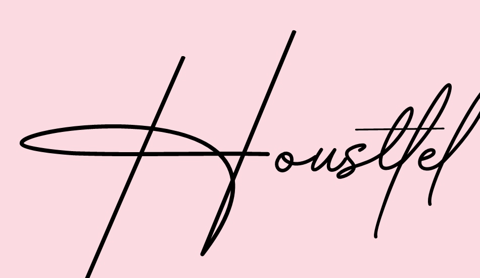 Housttely Signature font big