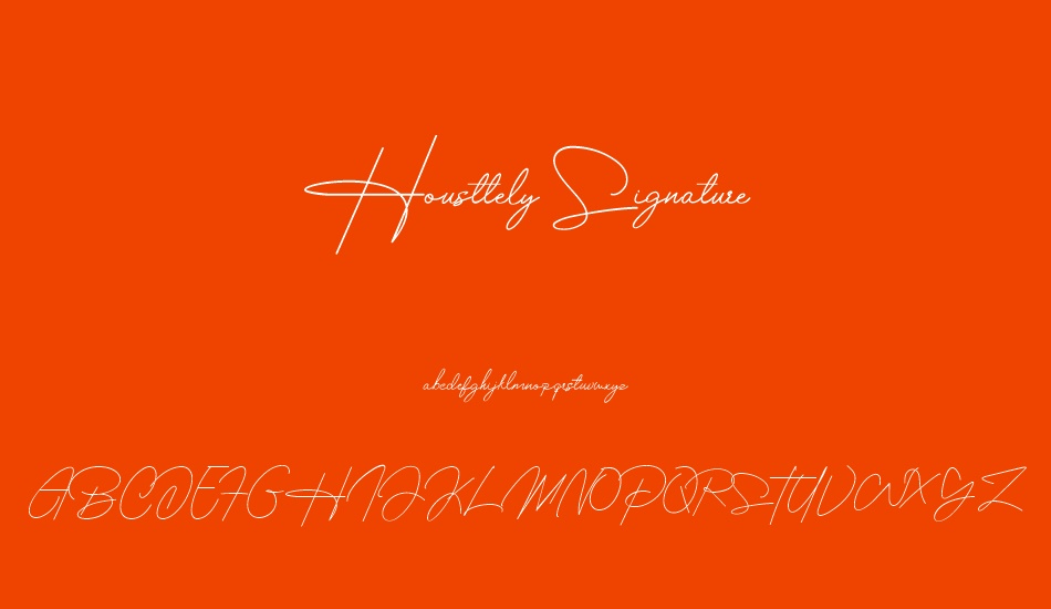 Housttely Signature font