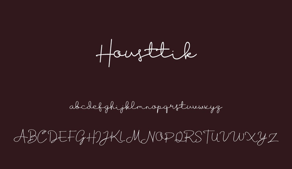 Housttik Personal Use font