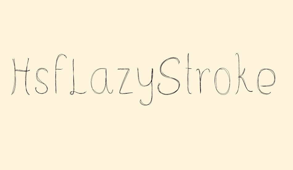 HsfLazyStrokes font big