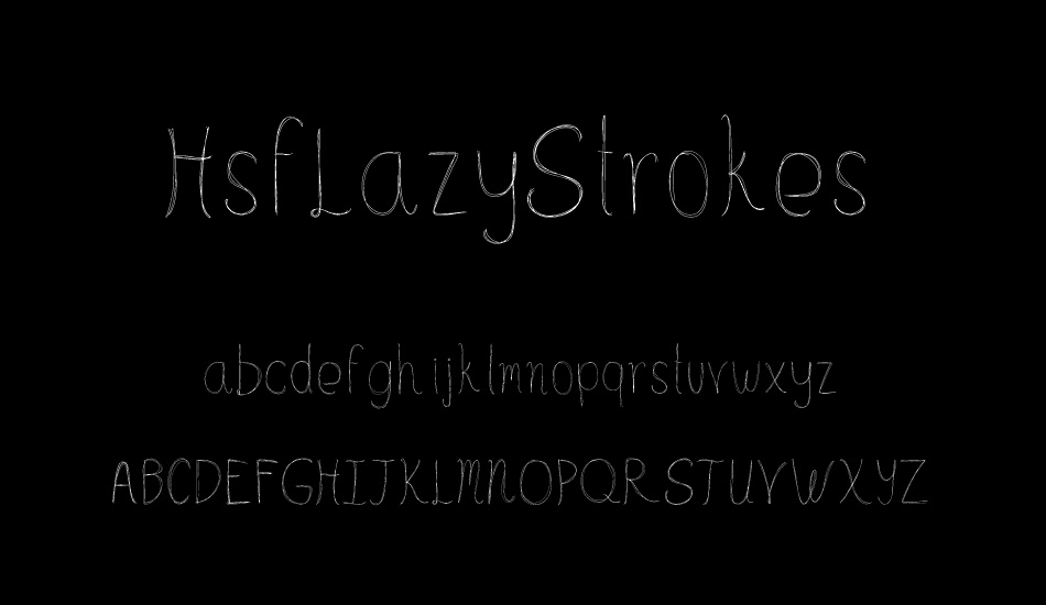 HsfLazyStrokes font