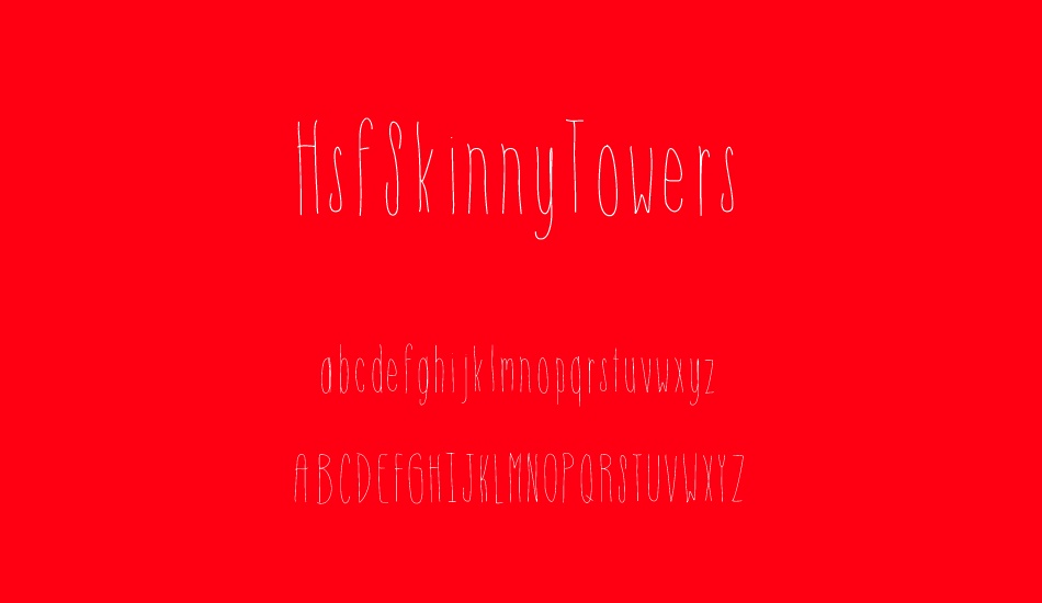 HsfSkinnyTowers font