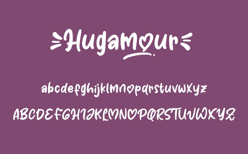 Hugamour font