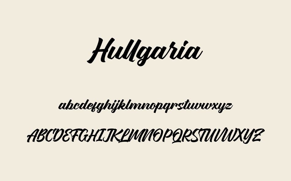 Hullgaria font