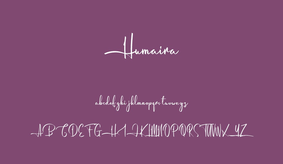 Humaira Demo font