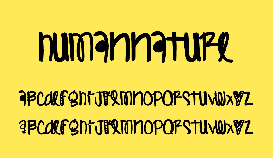 HumanNature font