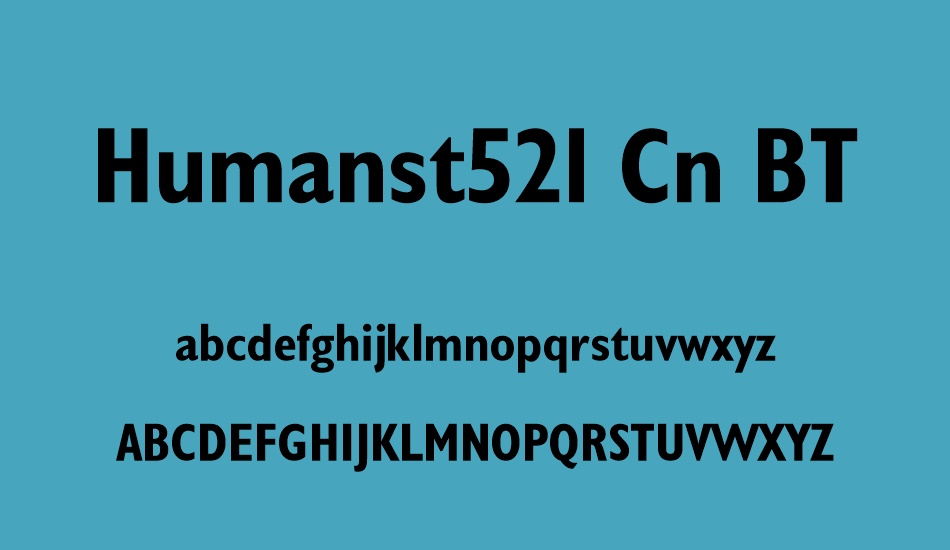 Humanist 521 font