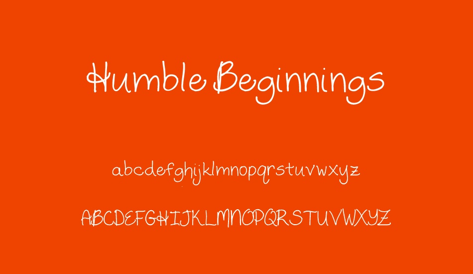 Humble Beginnings font