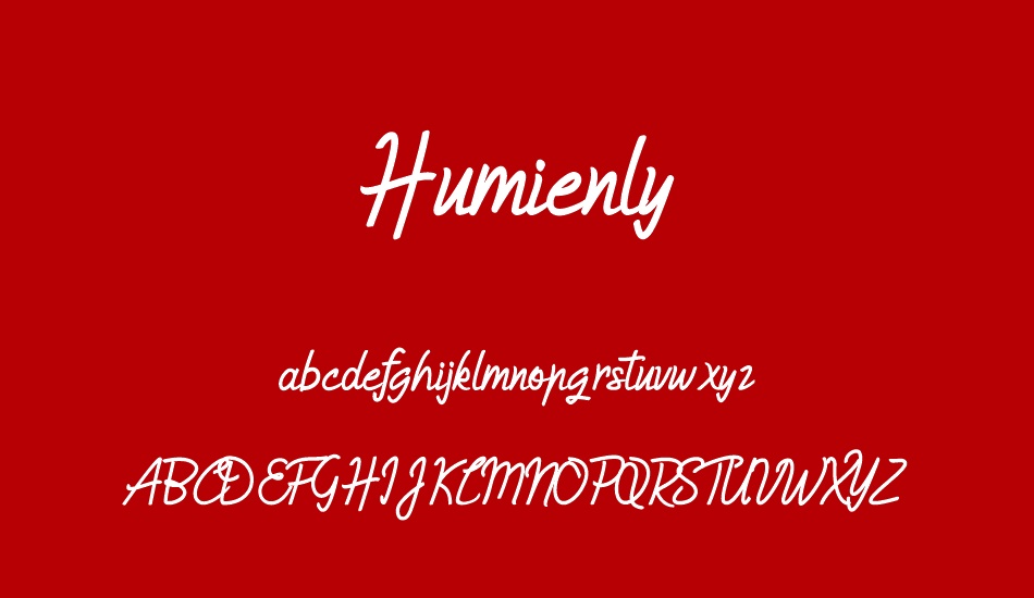 Humienly font