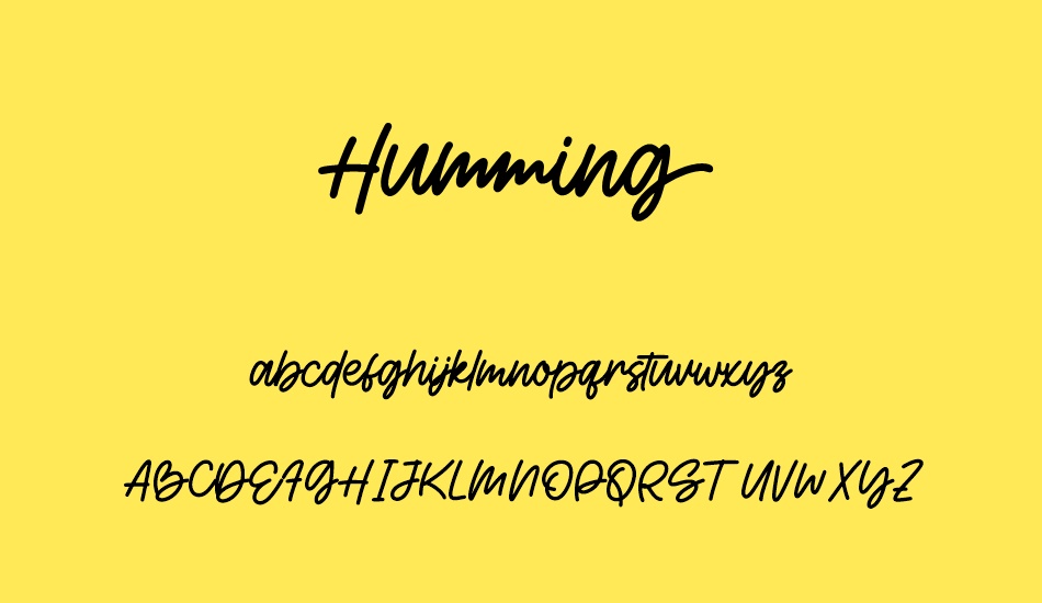 Humming font