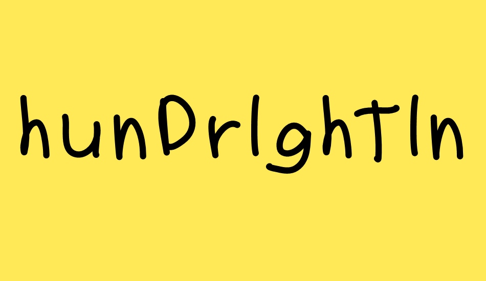 hundrighting font big