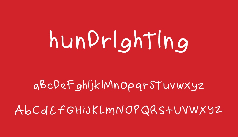 hundrighting font