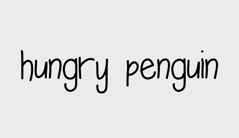 hungry penguin font big