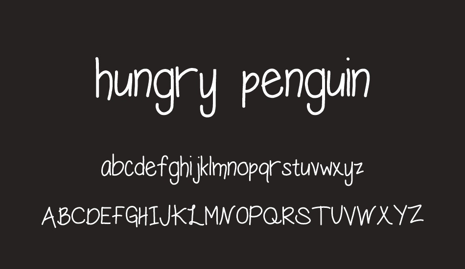 hungry penguin font