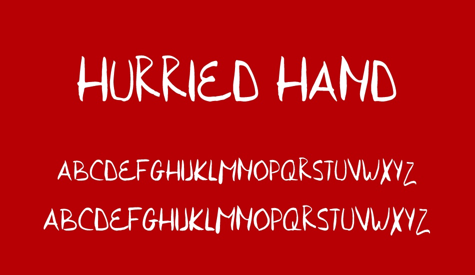 Hurried Hand font