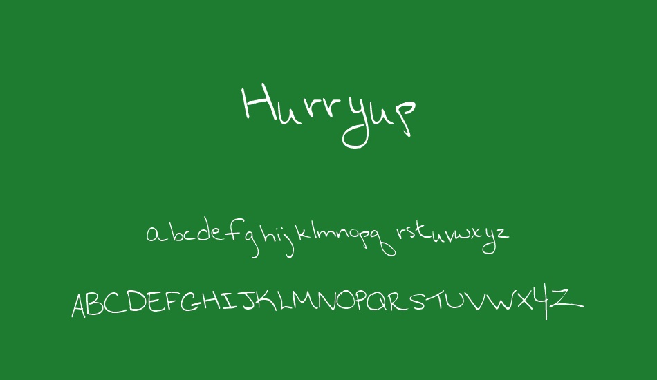 Hurryup font