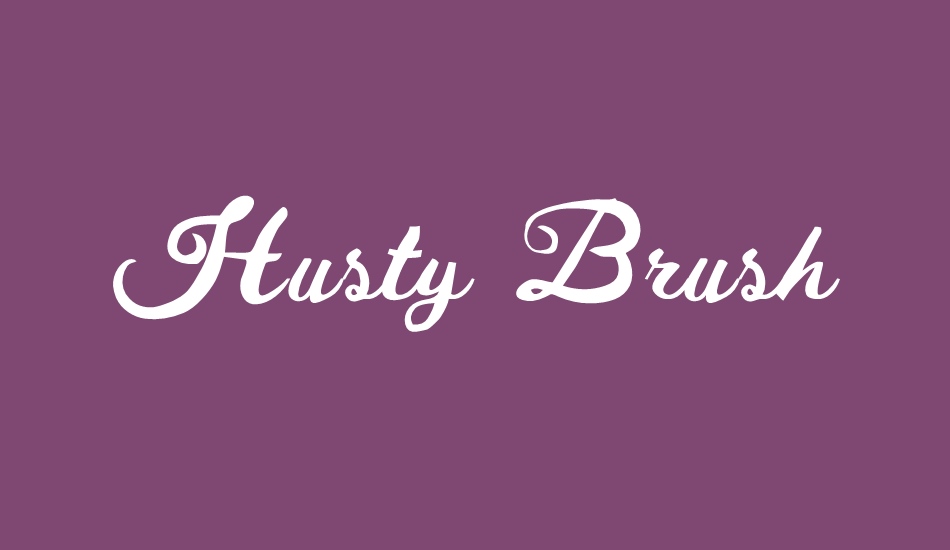 Husty Brush font big