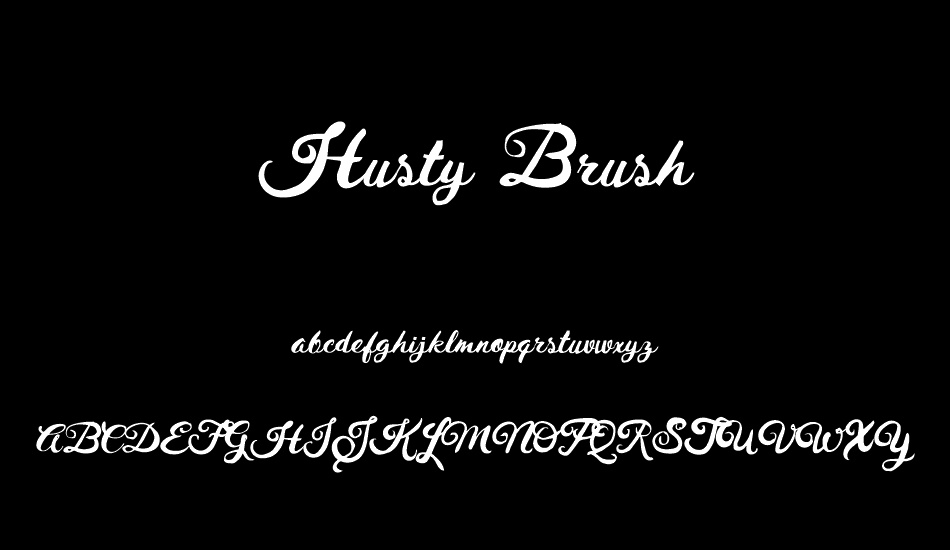 Husty Brush font