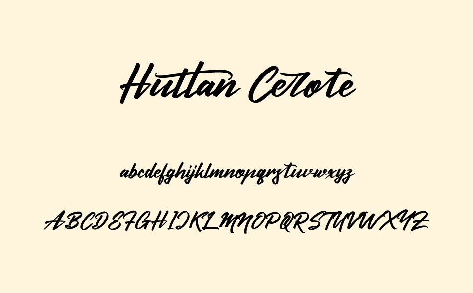 Huttan Cerote font