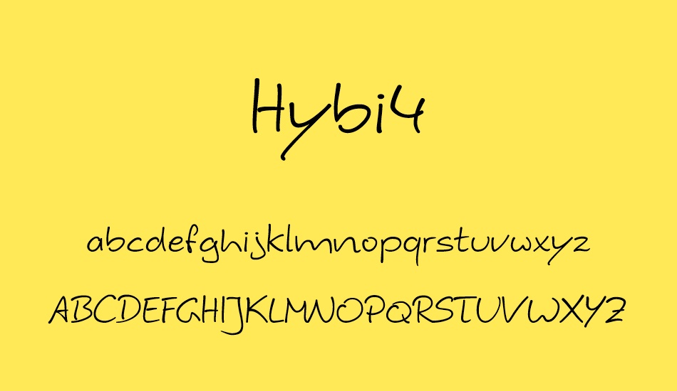 Hybi4 font