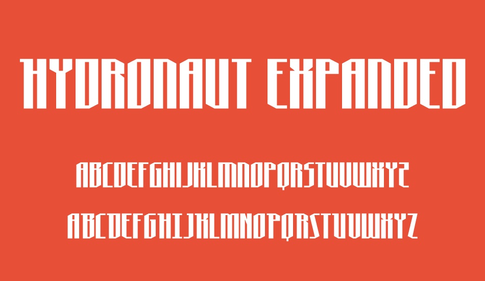 Hydronaut Expanded font