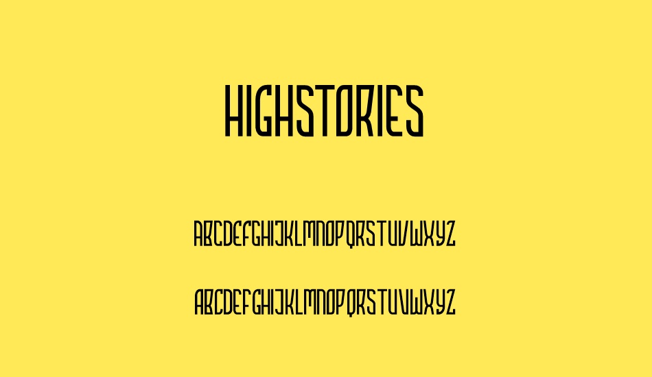 HIGHSTORIES Demo font