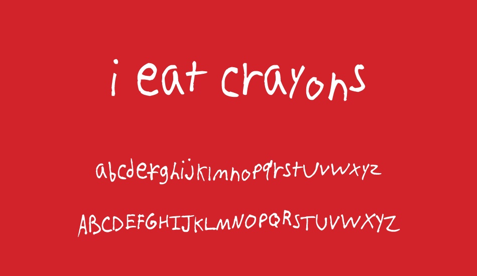 i eat crayons font