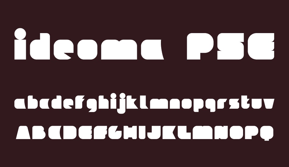 ideoma PSEUDO font