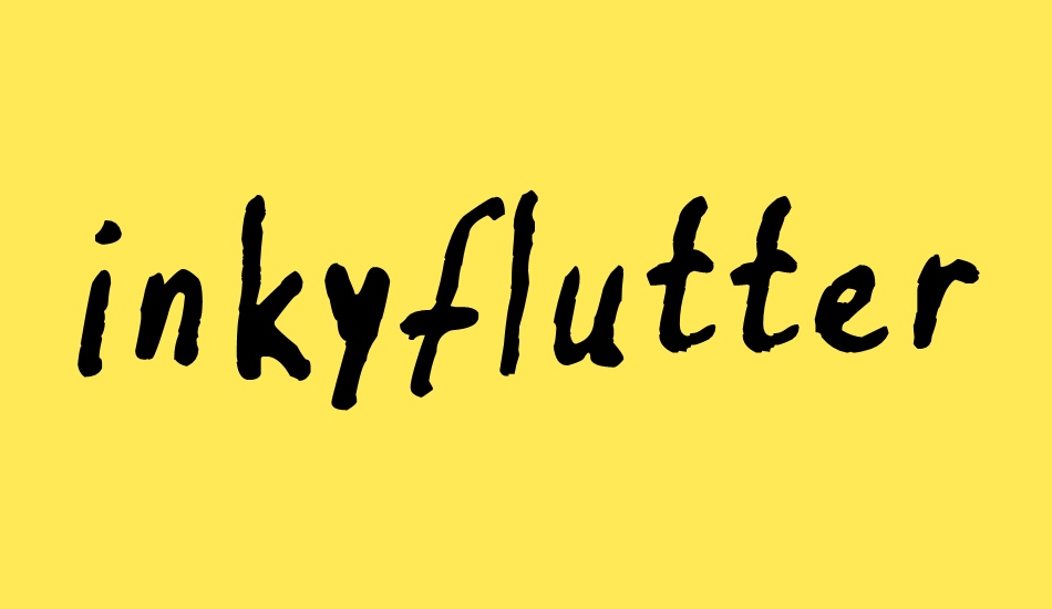 inkyflutterby font big