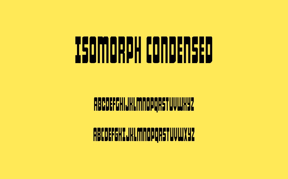 Isomorph font