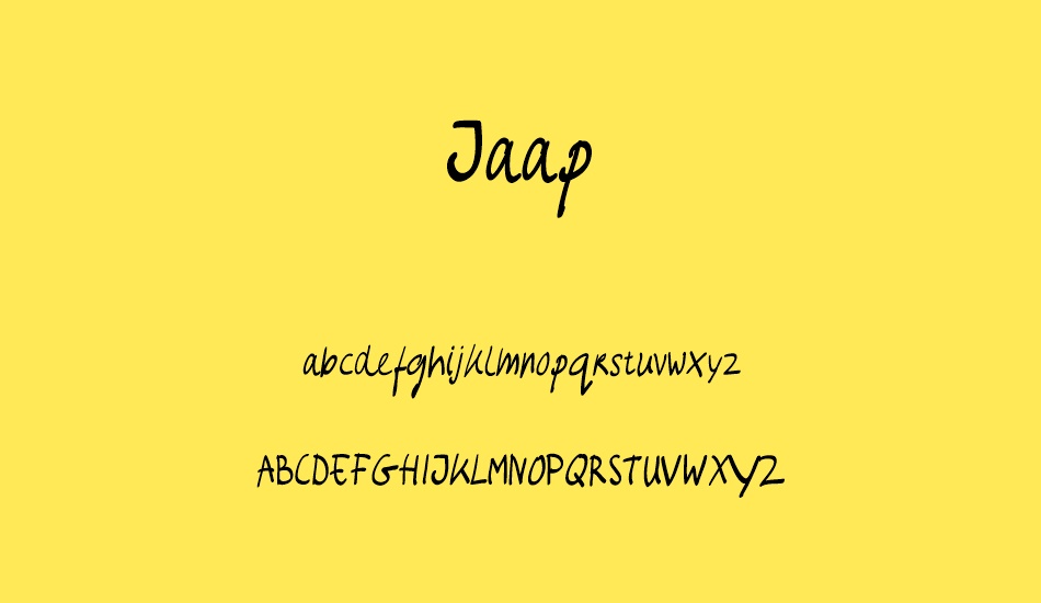 Jaap font