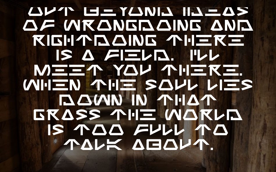 Jabba the Font font text