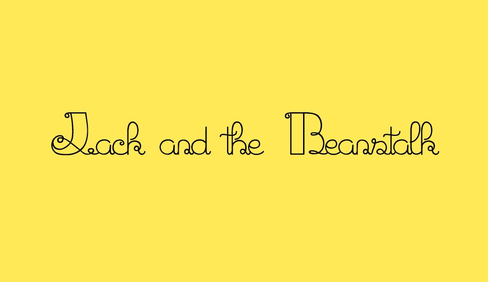 Jack and the Beanstalk font big