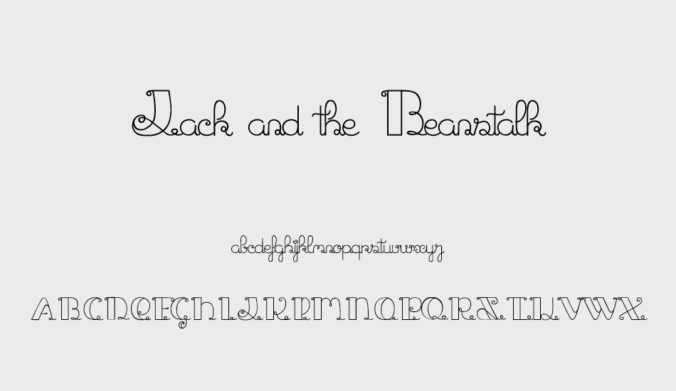 Jack and the Beanstalk font