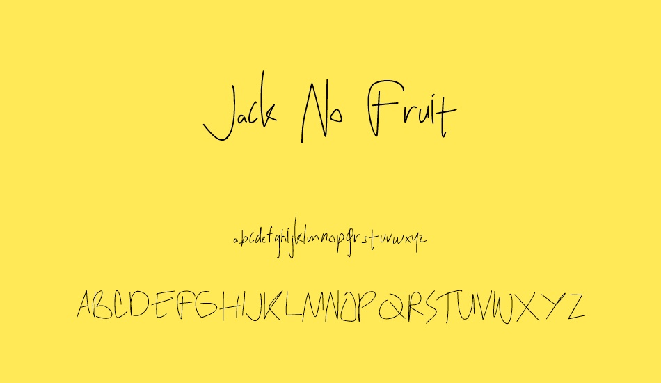 Jack No Fruit font