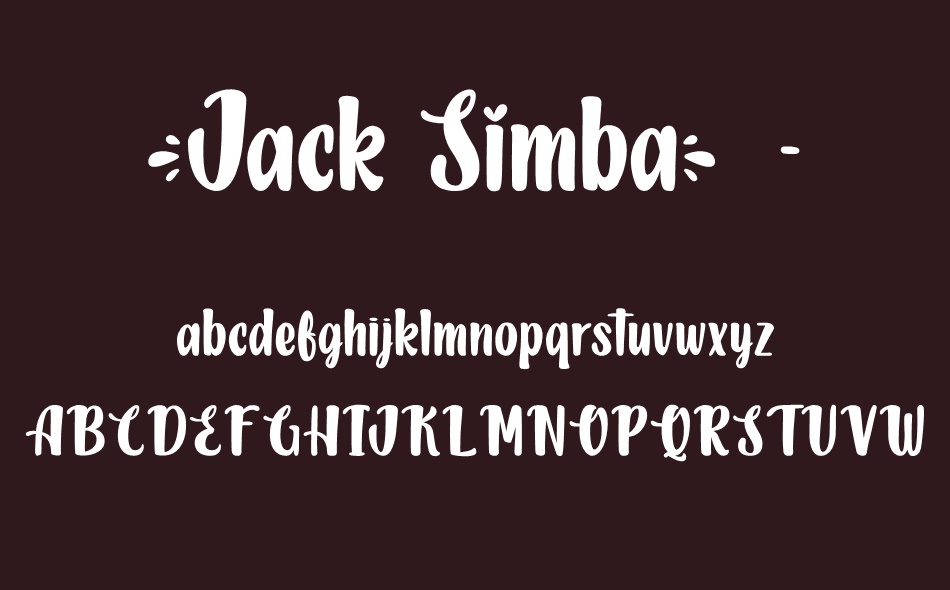 Jack Simba font