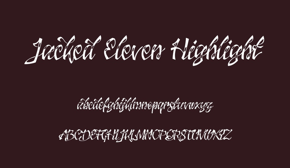 Jacked Eleven Highlight font