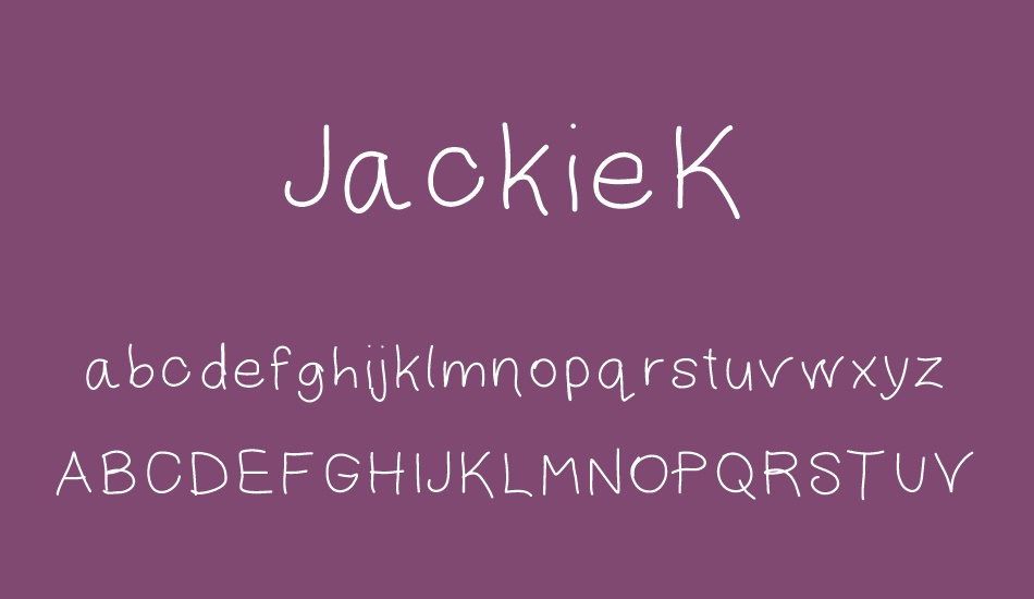 JackieK font