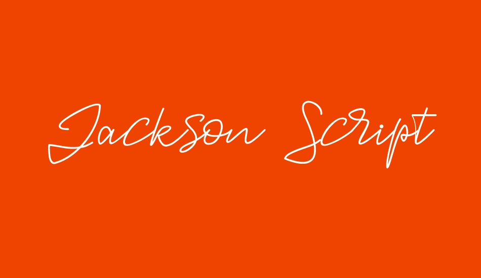 Jackson Script font big