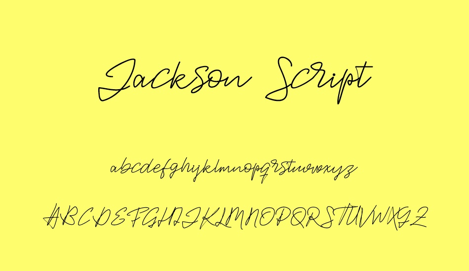 Jackson Script font