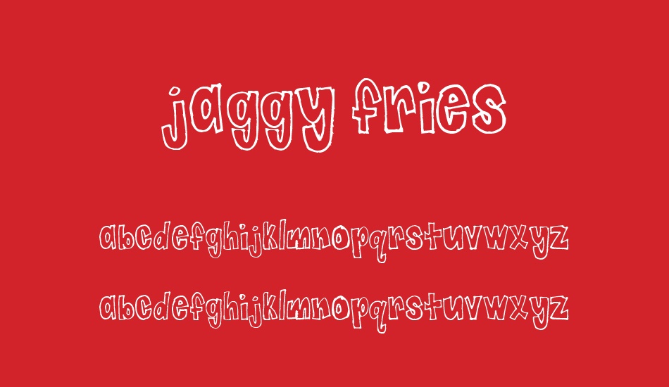 Jaggy Fries font