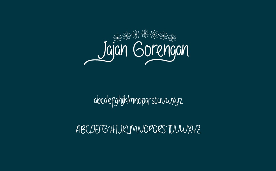 Jajan Gorengan font