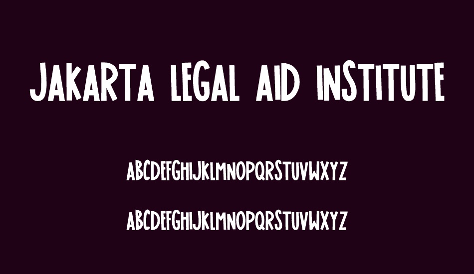 JAKARTA LEGAL AID INSTITUTE font