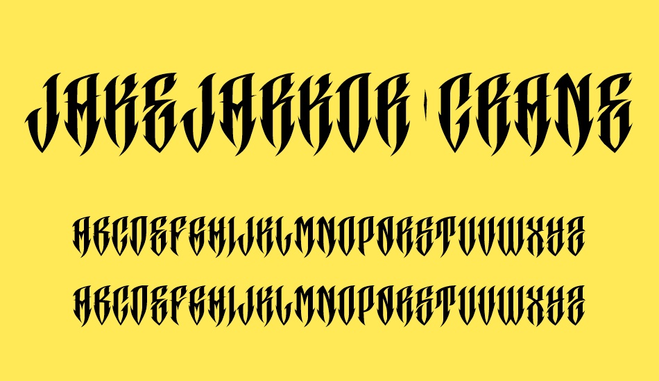 JAKEJARKOR - CRANEO font