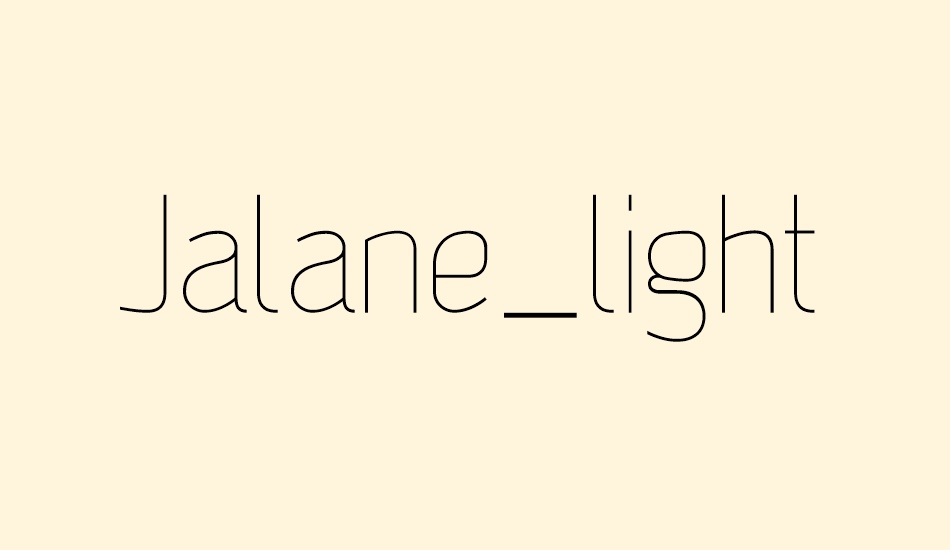 Jalane_light font big