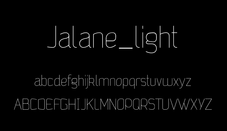 Jalane_light font